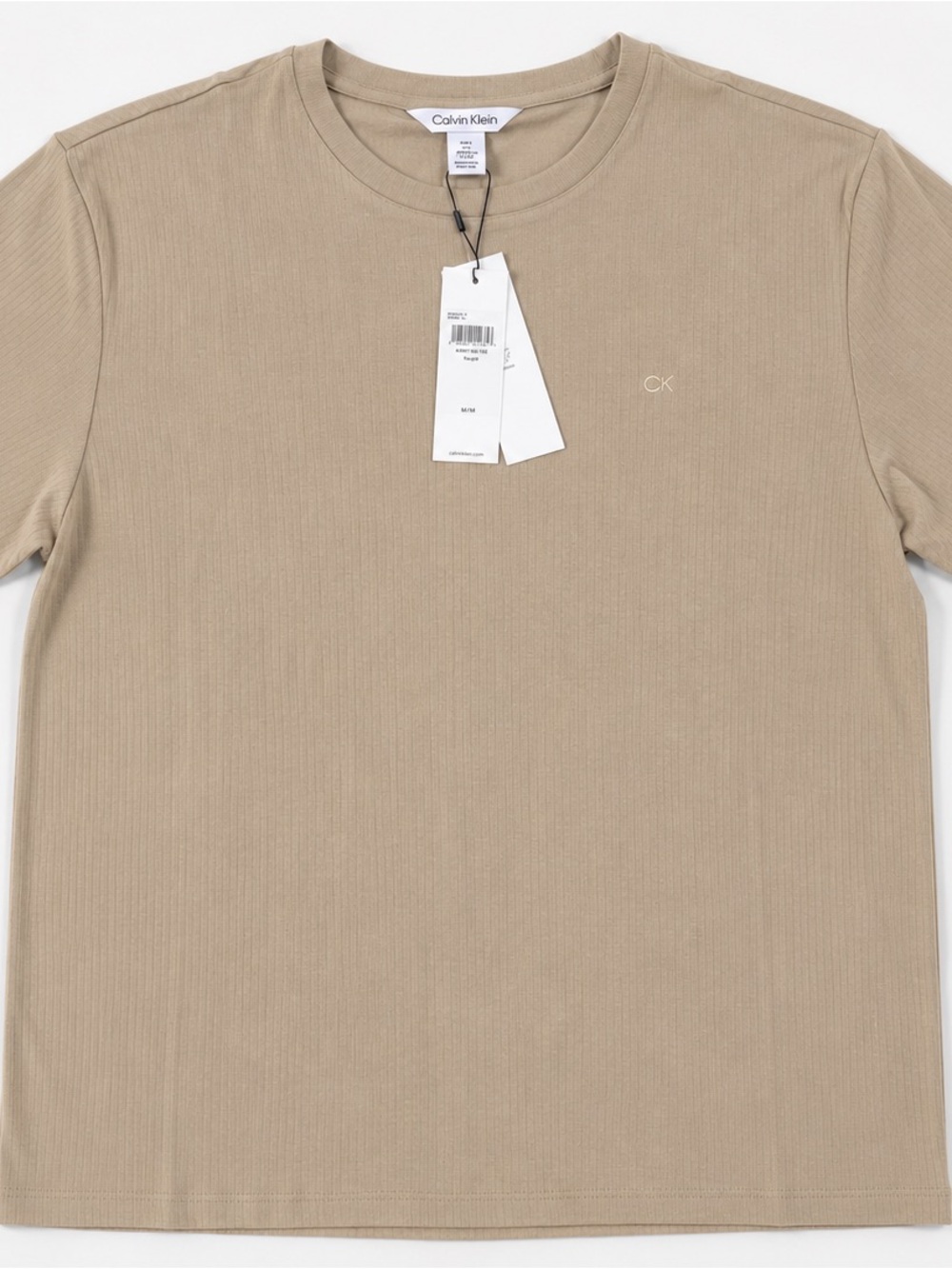 Calvin Klein Short Sleeve Crewneck Tee in Sand